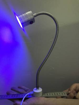 หลอด UV แสงบ่ม UV แสงยูวีขนาดเล็ก ไฟ LED สีม่วง Mini UV Light 365 ~ 395nm สําหรับเสาบัดกรี UV แห้งซ่อมชิป IC